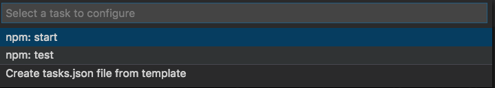 screenshot of “Configure Tasks” menu